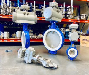 actuated butterfly valves